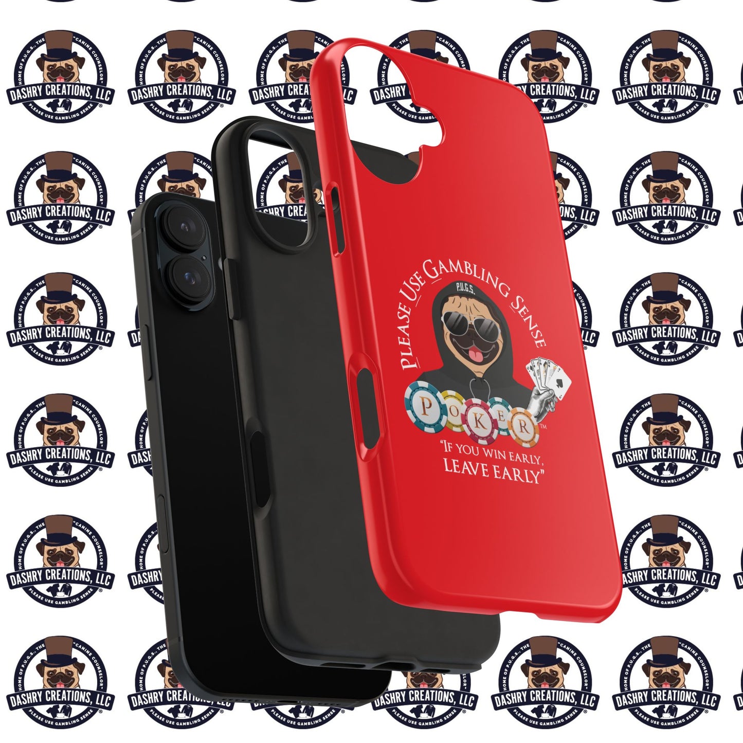 Poker “Win Early Leave” Early Black Hoodie Tough Phone Cases