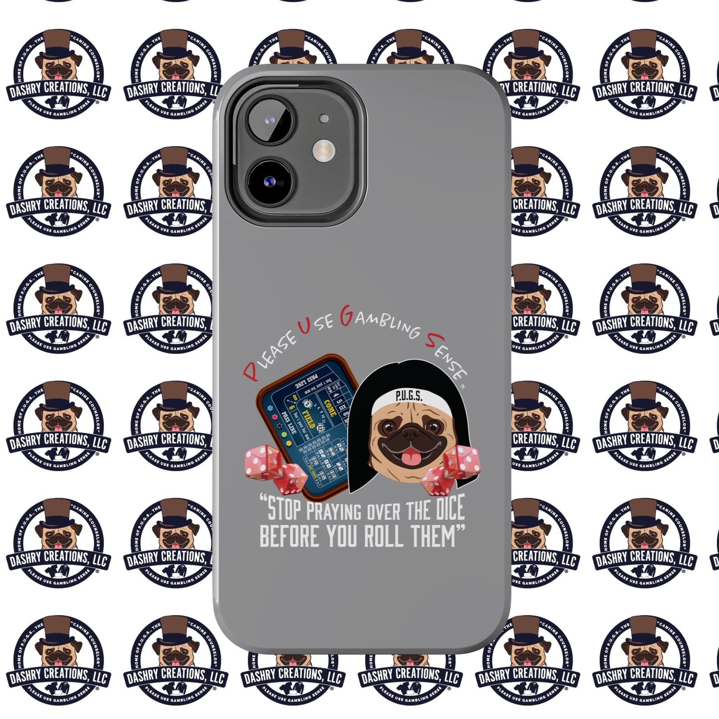 Craps “Praying Over Dice” Nun’s Veil Tough Phone Cases
