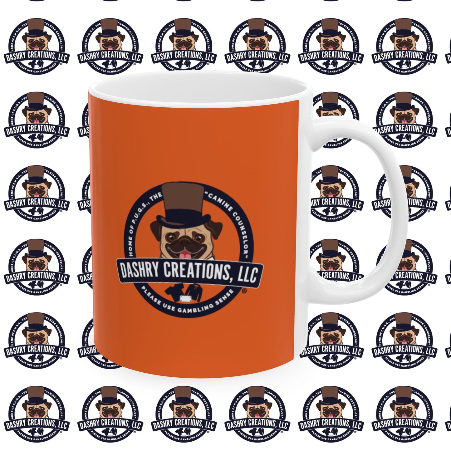 Slots “Everybody’s Got A System” Orange Wool Cap Ceramic Mug, (11oz, 15oz)