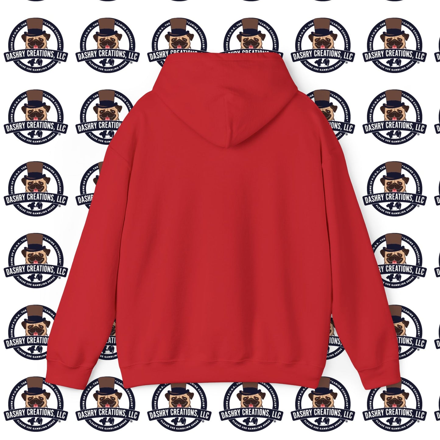 Slots “Everybody’s Got A System” Tan & White Backwards Baseball Cap Unisex Heavy Blend™ Hooded Sweatshirt