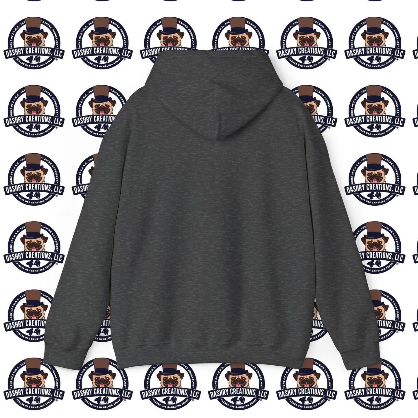 Slots “Everybody’s Got A System” Tan & White Backwards Baseball Cap Unisex Heavy Blend™ Hooded Sweatshirt