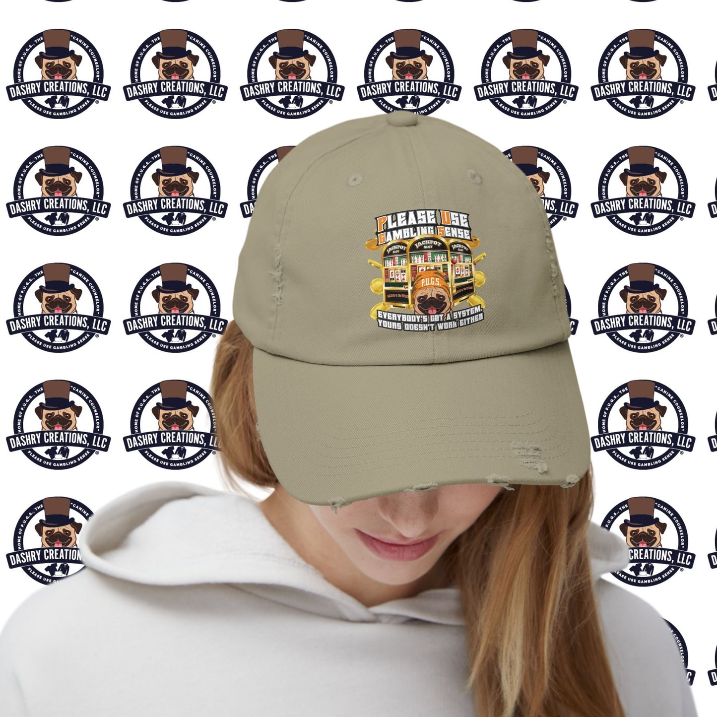 Slots “Everybody’s Got A System” Orange Wool Cap Unisex Distressed Cap