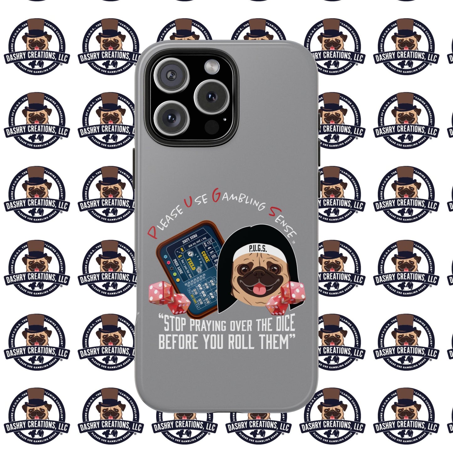 Craps “Praying Over Dice” Nun’s Veil Tough Phone Cases