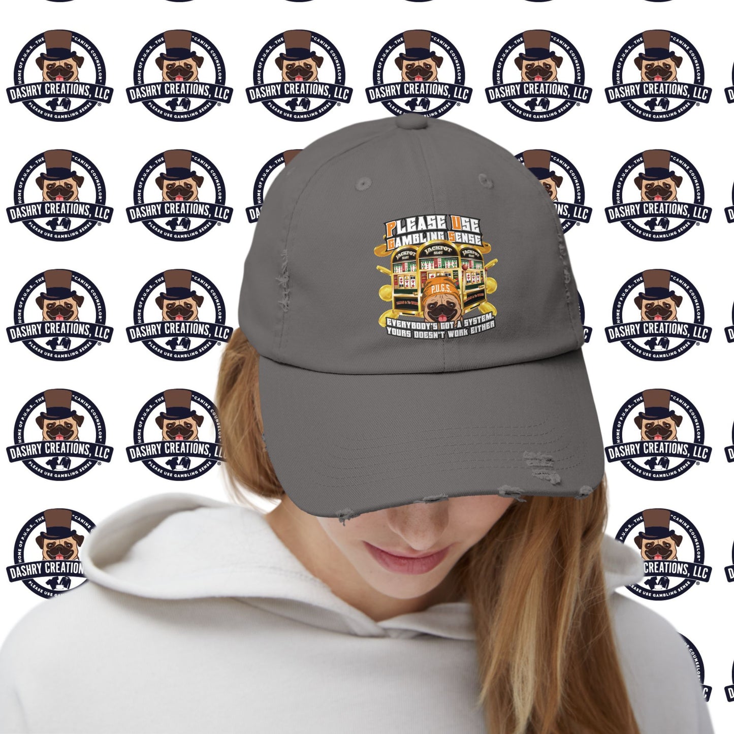 Slots “Everybody’s Got A System” Orange Wool Cap Unisex Distressed Cap