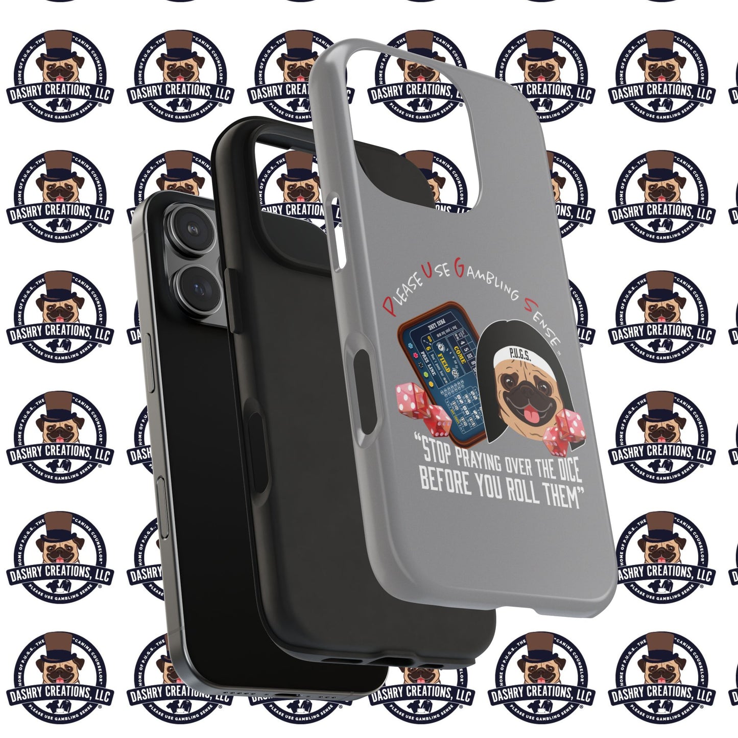 Craps “Praying Over Dice” Nun’s Veil Tough Phone Cases
