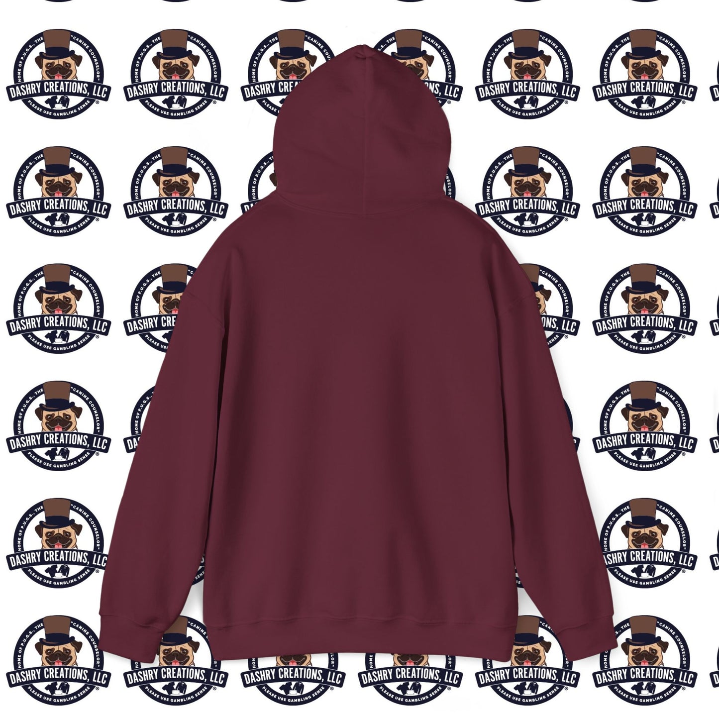 Slots “Everybody’s Got A System” Tan & White Backwards Baseball Cap Unisex Heavy Blend™ Hooded Sweatshirt