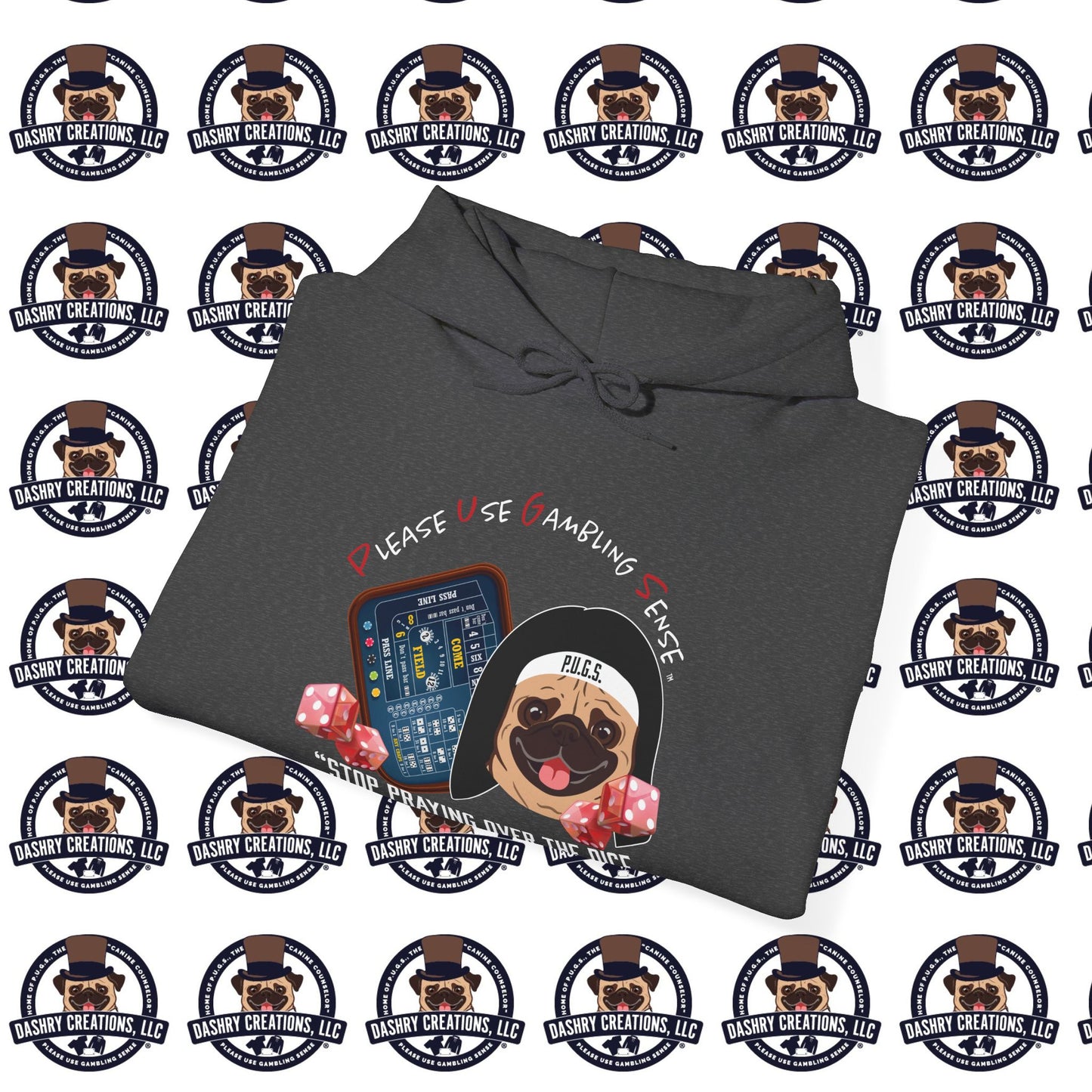 Craps “Praying Over Dice” Nun’s Veil Unisex Heavy Blend™ Hooded Sweatshirt