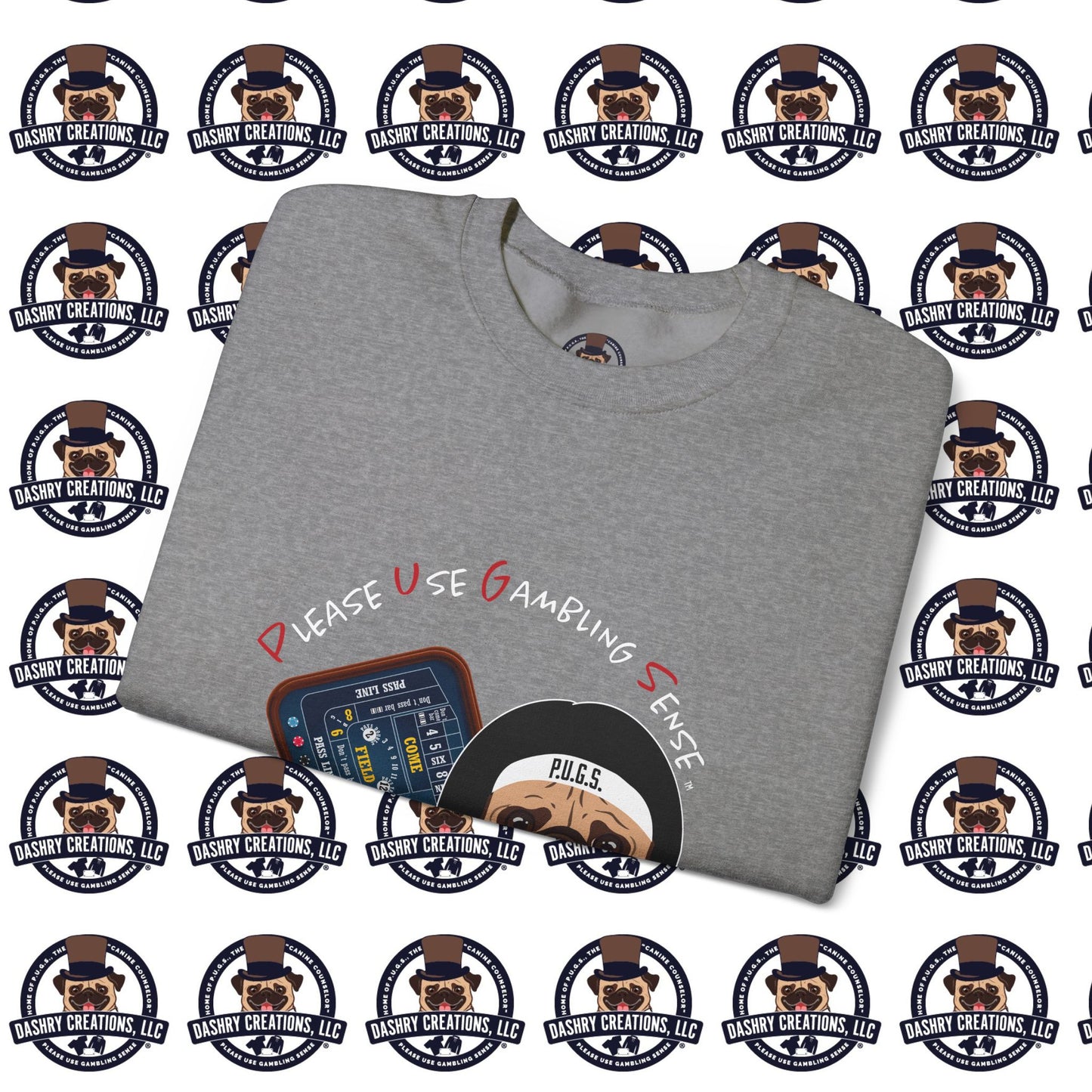 Craps “Praying Over Dice” Nun’s Veil Unisex Heavy Blend™ Crewneck Sweatshirt