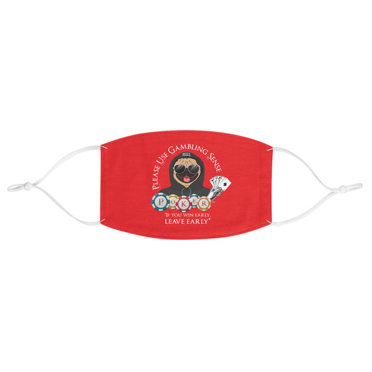 Poker “Win Early Leave” Early Black Hoodie Fabric Face Mask