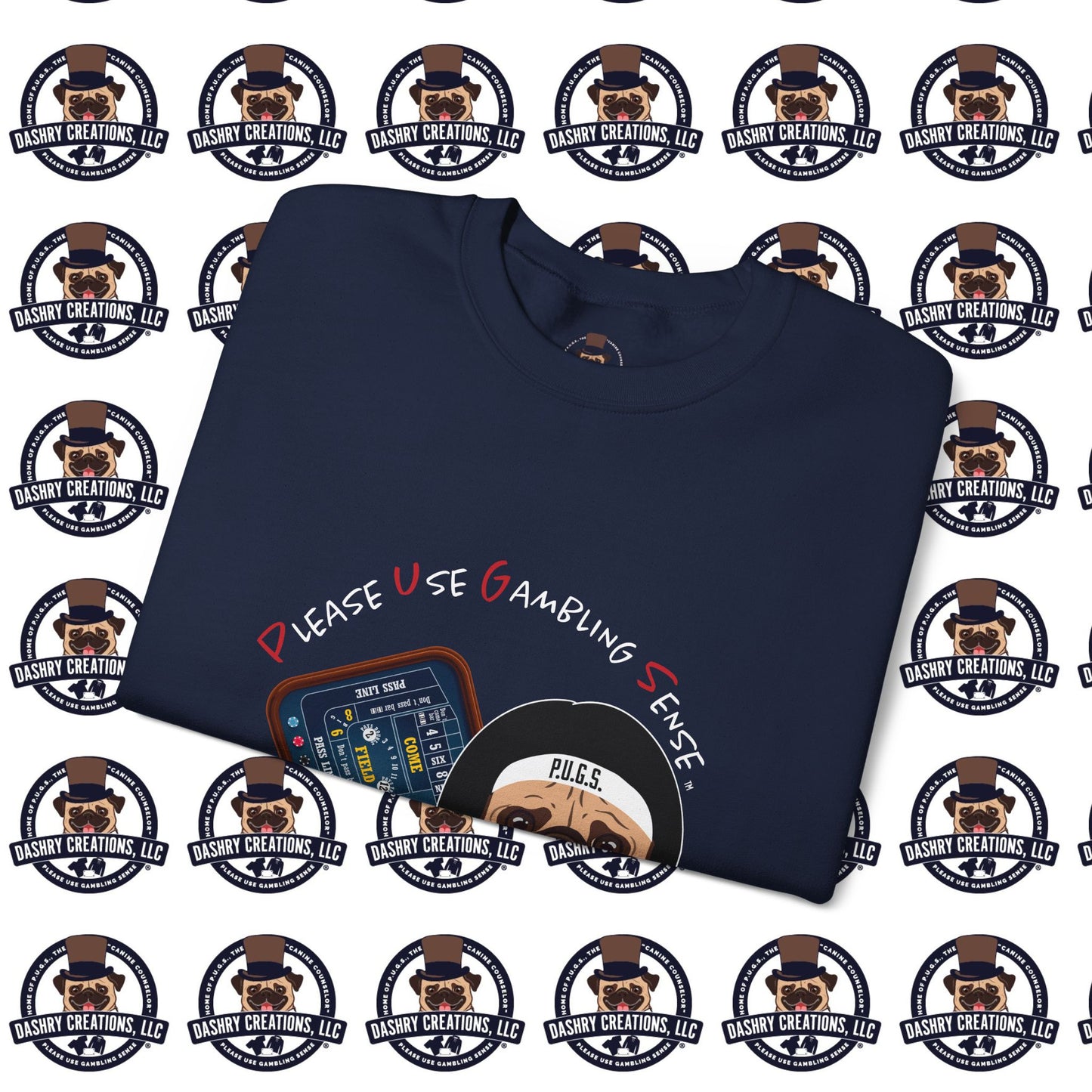 Craps “Praying Over Dice” Nun’s Veil Unisex Heavy Blend™ Crewneck Sweatshirt
