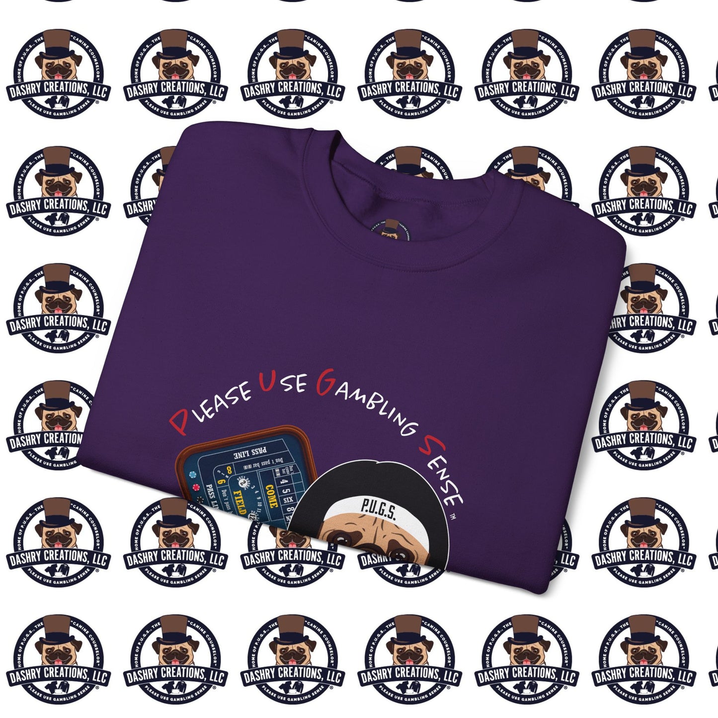 Craps “Praying Over Dice” Nun’s Veil Unisex Heavy Blend™ Crewneck Sweatshirt
