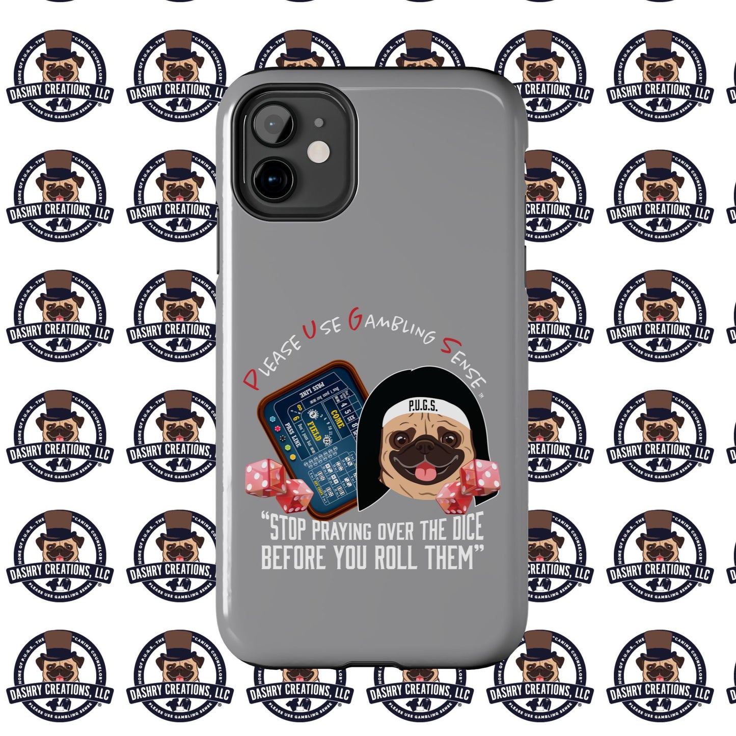 Craps “Praying Over Dice” Nun’s Veil Tough Phone Cases