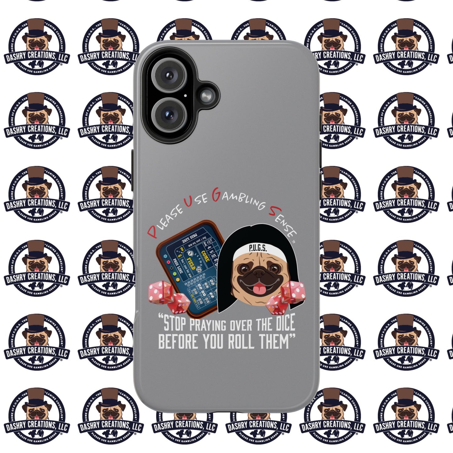 Craps “Praying Over Dice” Nun’s Veil Tough Phone Cases