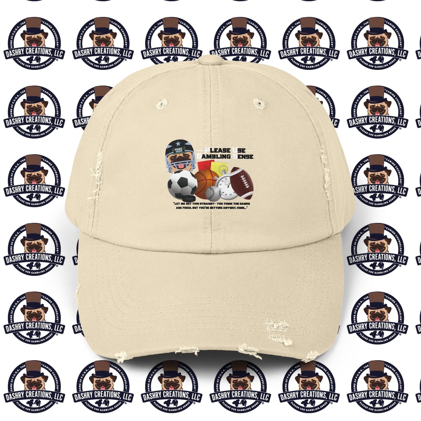 Sports Betting “Games Are Fixed” Helmet Unisex Distressed Cap