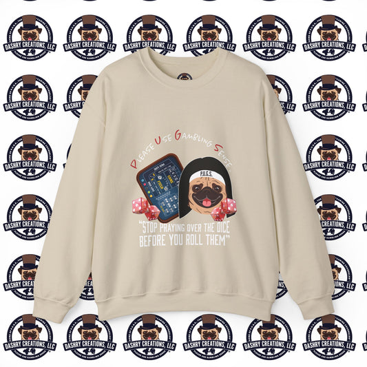 Craps “Praying Over Dice” Nun’s Veil Unisex Heavy Blend™ Crewneck Sweatshirt