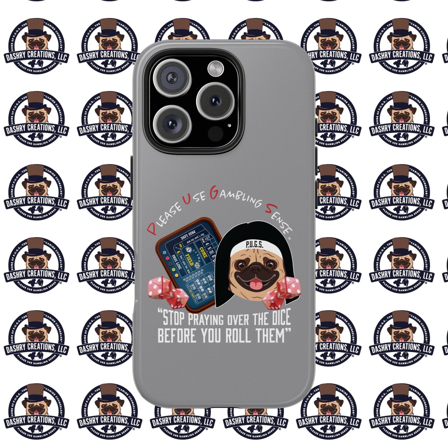 Craps “Praying Over Dice” Nun’s Veil Tough Phone Cases