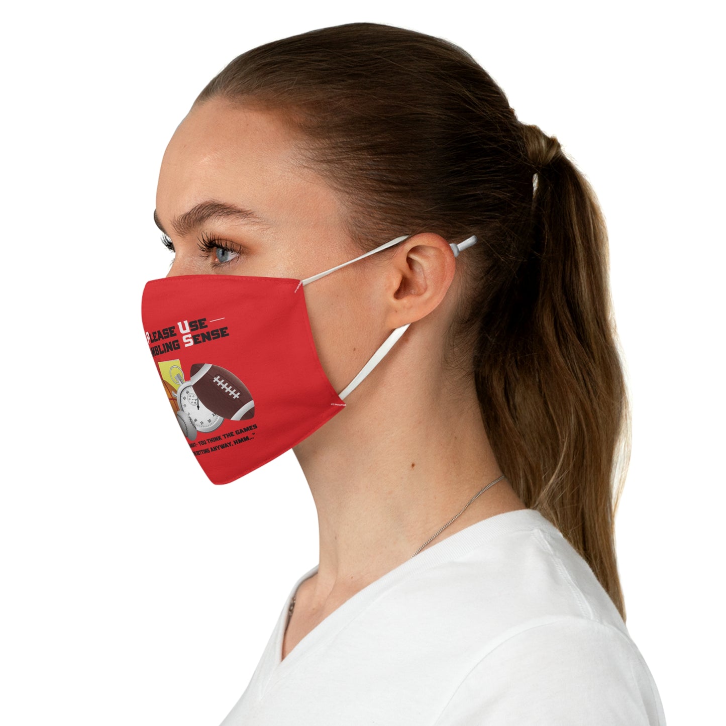 Sports Betting “Games Are Fixed” Helmet Fabric Face Mask