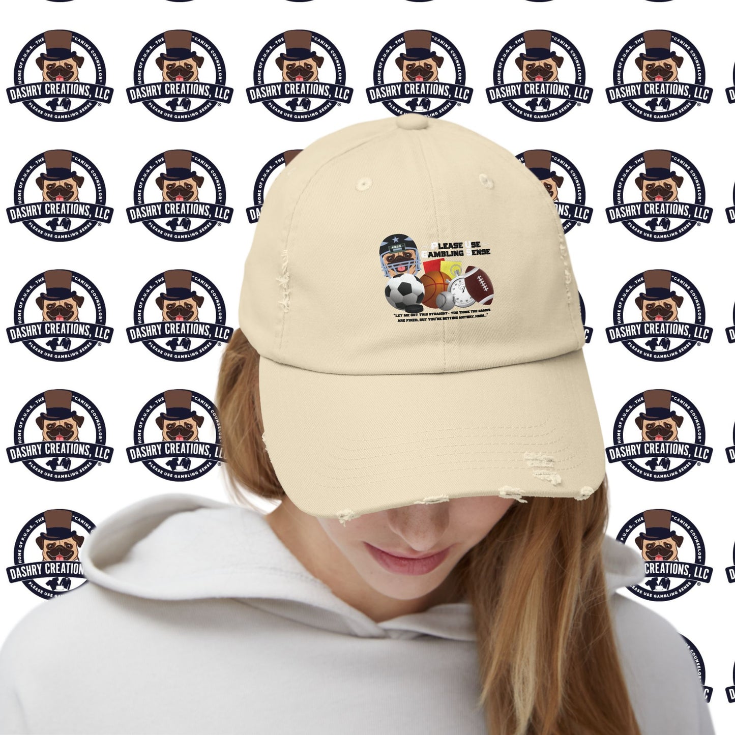 Sports Betting “Games Are Fixed” Helmet Unisex Distressed Cap