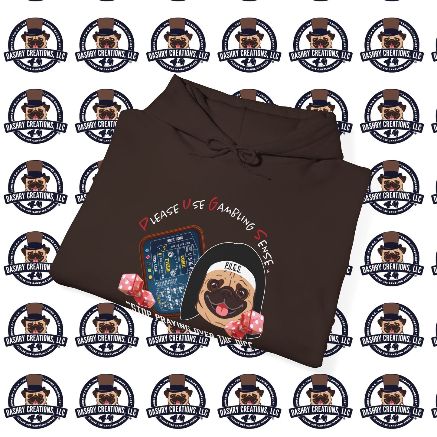 Craps “Praying Over Dice” Nun’s Veil Unisex Heavy Blend™ Hooded Sweatshirt
