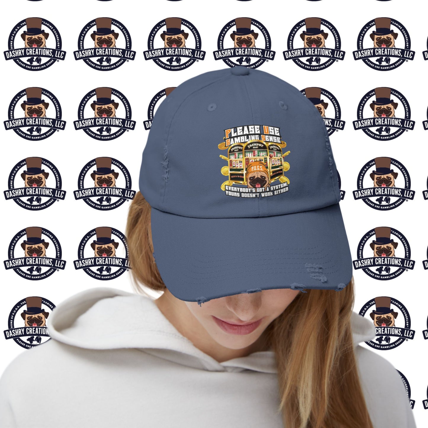 Slots “Everybody’s Got A System” Orange Wool Cap Unisex Distressed Cap