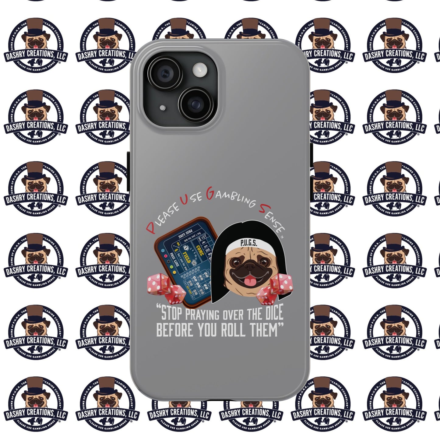 Craps “Praying Over Dice” Nun’s Veil Tough Phone Cases