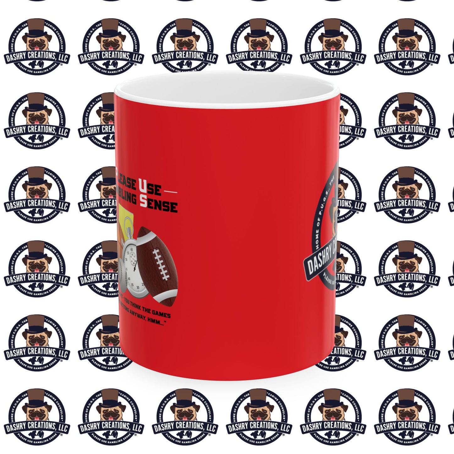 Sports Betting “Games Are Fixed” Helmet Ceramic Mug, (11oz, 15oz)