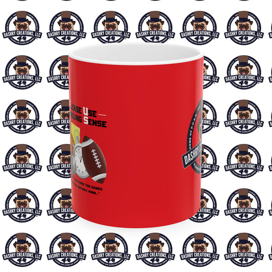Sports Betting “Games Are Fixed” Helmet Ceramic Mug, (11oz, 15oz)