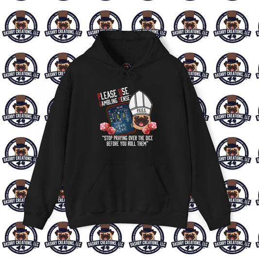 Craps “Praying Over Dice” Bishop’s Mitre Hat Unisex Heavy Blend™ Hooded Sweatshirt