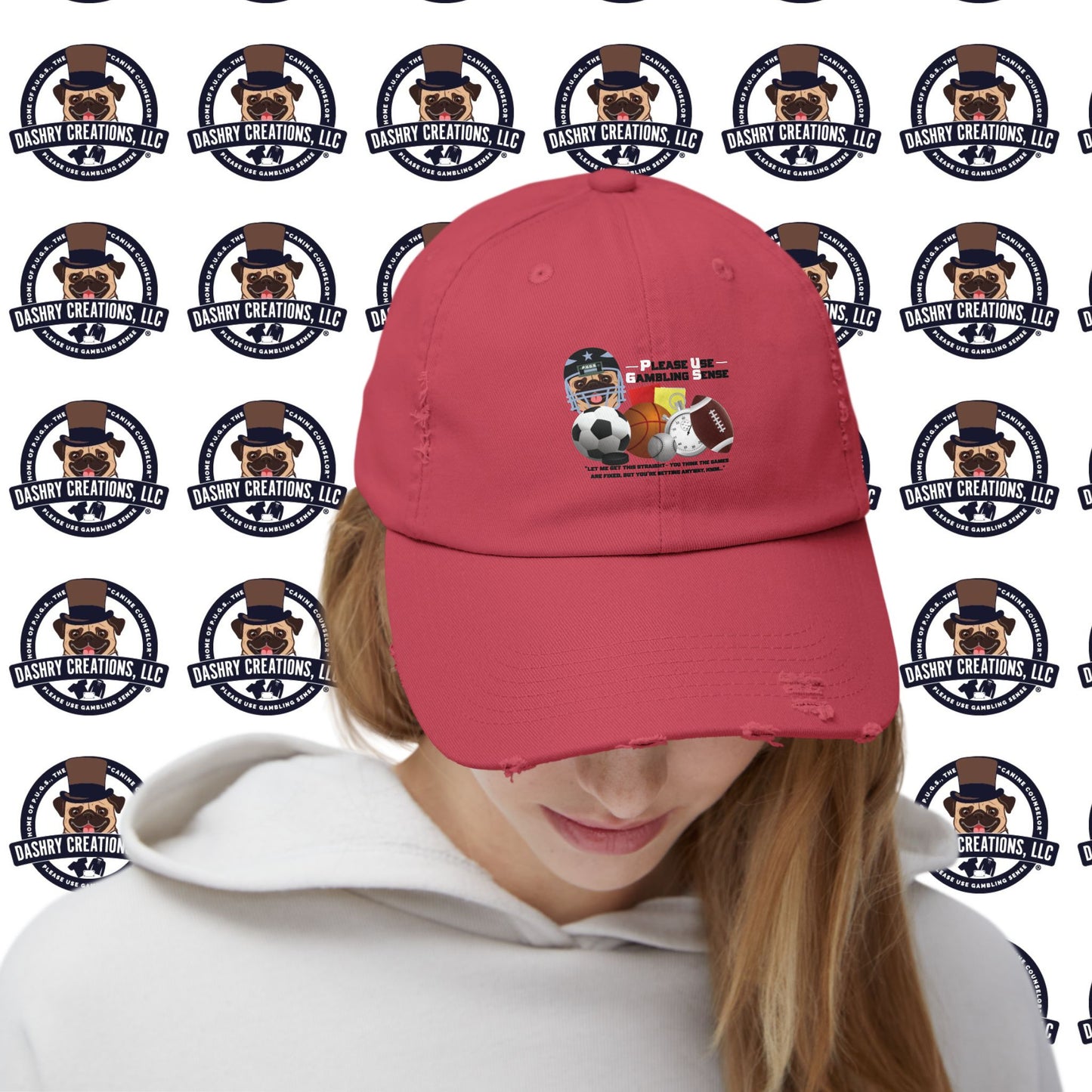 Sports Betting “Games Are Fixed” Helmet Unisex Distressed Cap