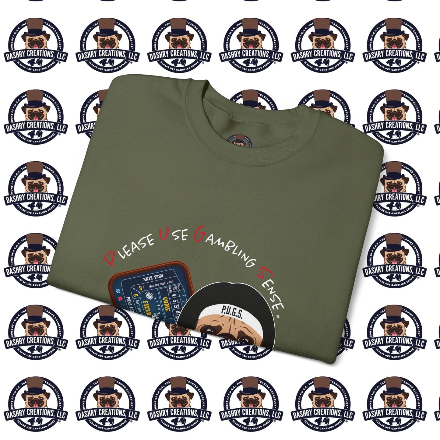 Craps “Praying Over Dice” Nun’s Veil Unisex Heavy Blend™ Crewneck Sweatshirt