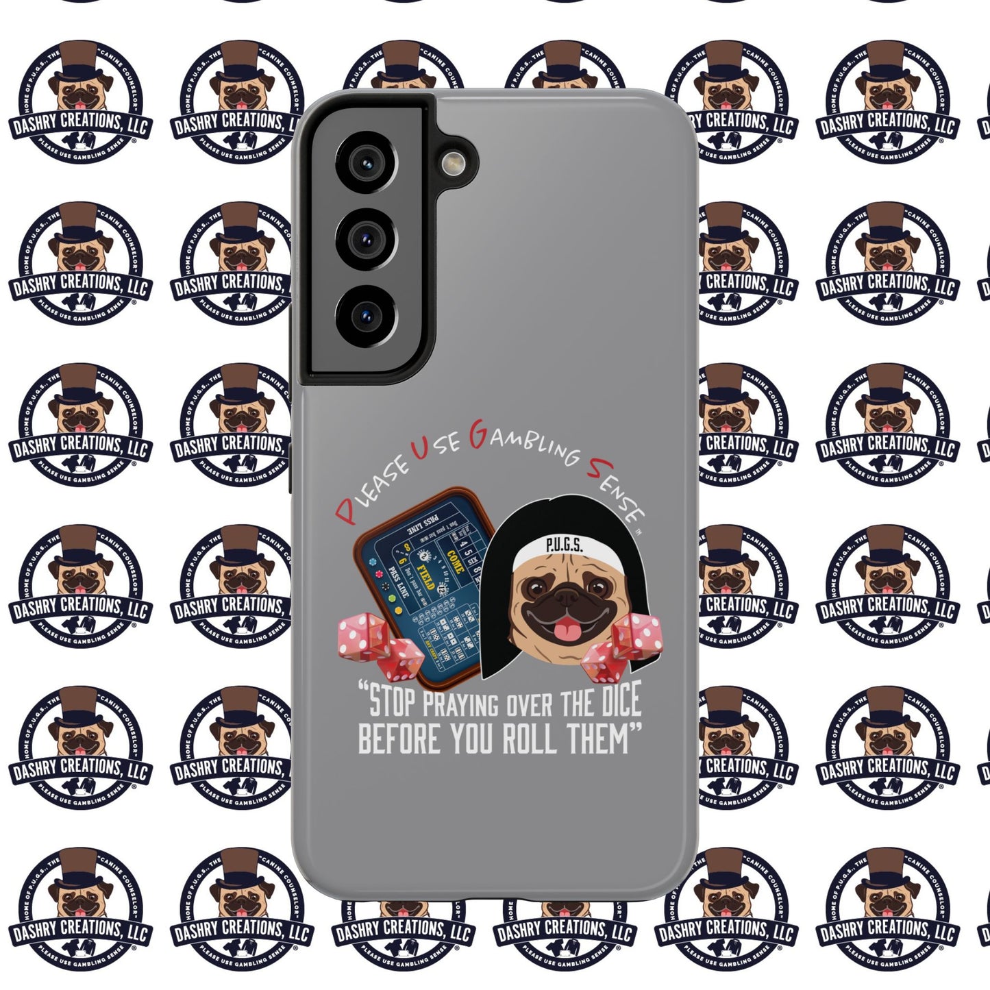 Craps “Praying Over Dice” Nun’s Veil Tough Phone Cases
