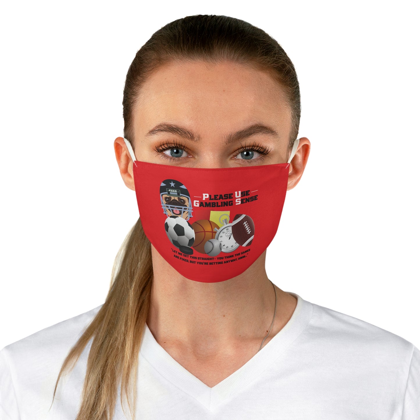 Sports Betting “Games Are Fixed” Helmet Fabric Face Mask