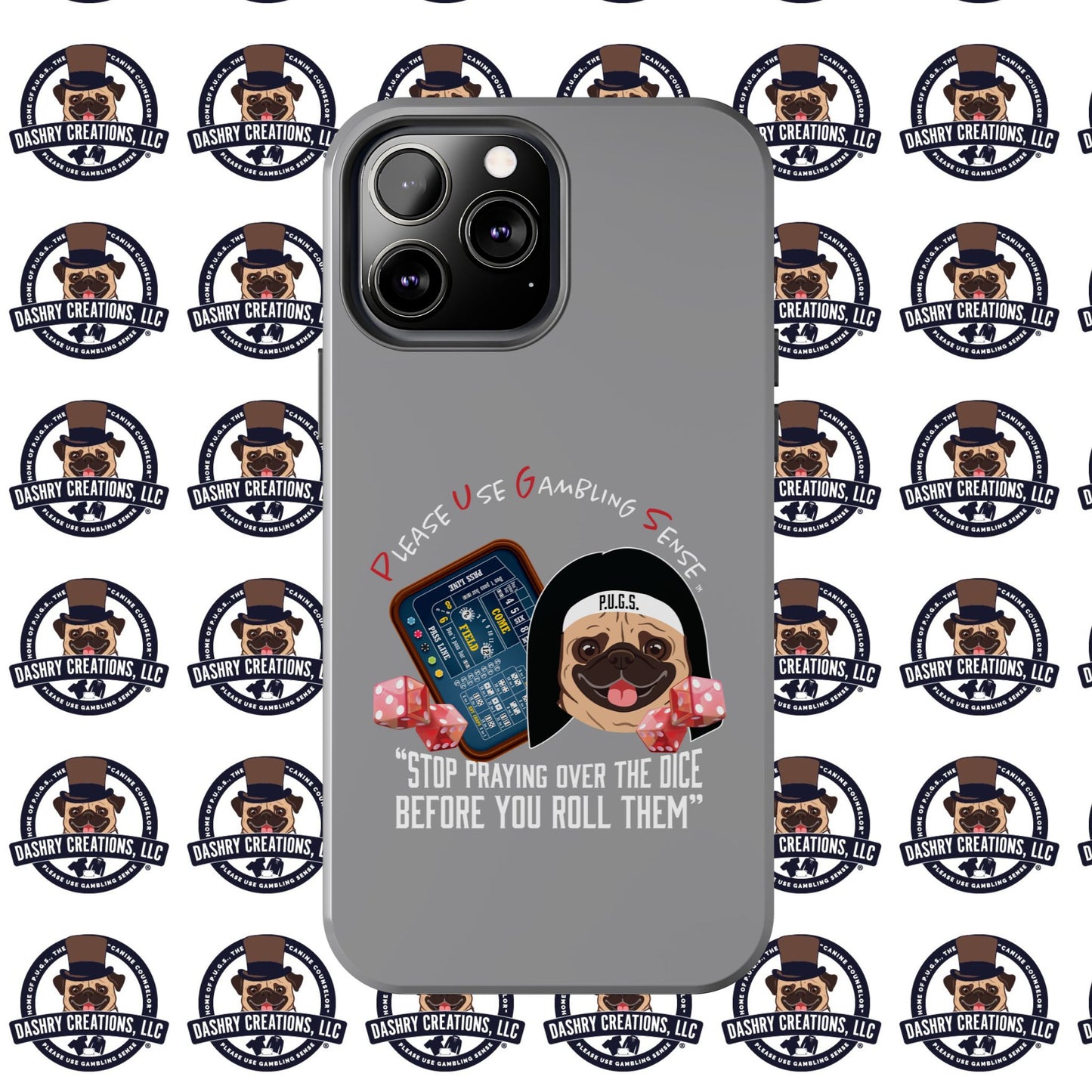 Craps “Praying Over Dice” Nun’s Veil Tough Phone Cases