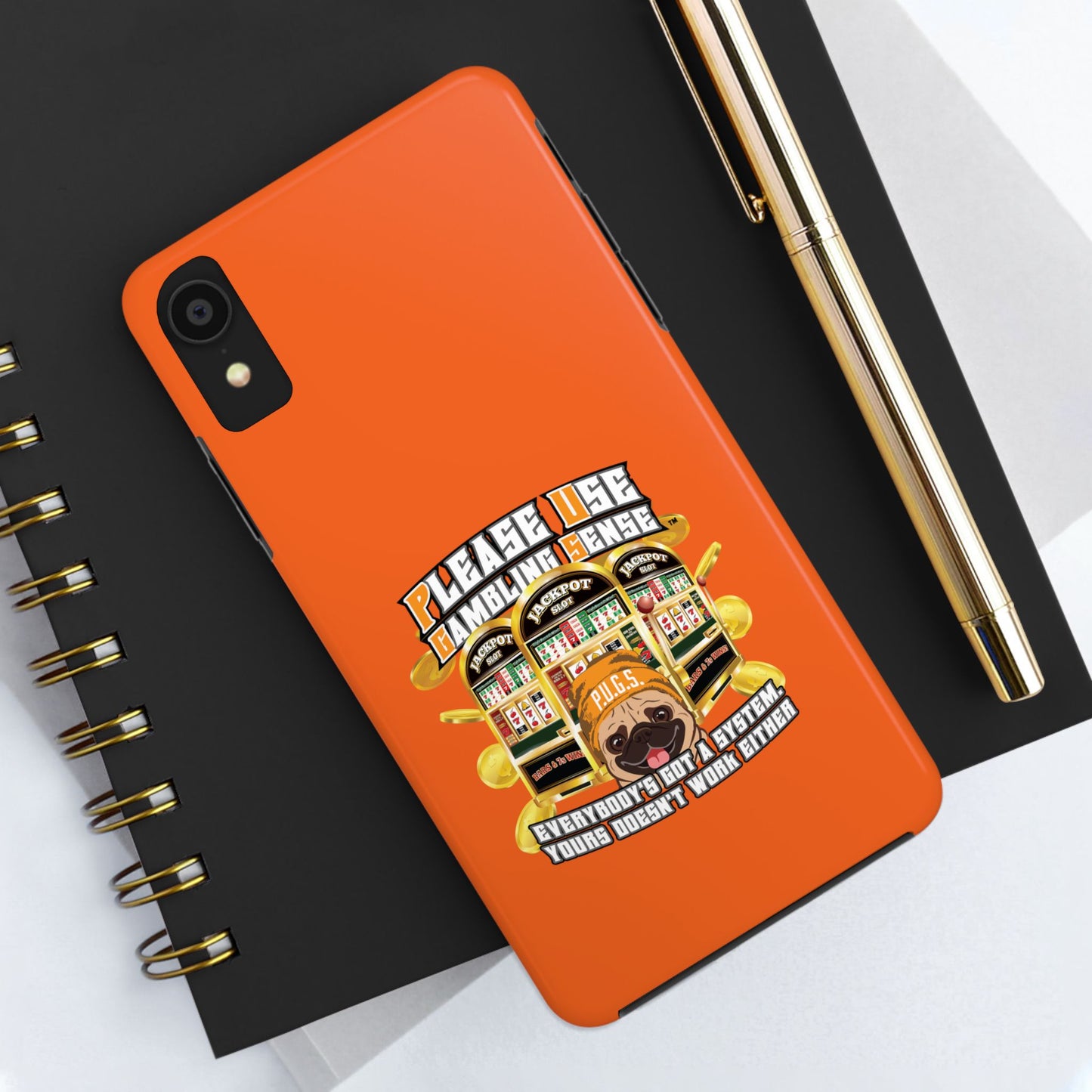 Slots “Everybody’s Got A System” Orange Wool Cap Tough Phone Cases