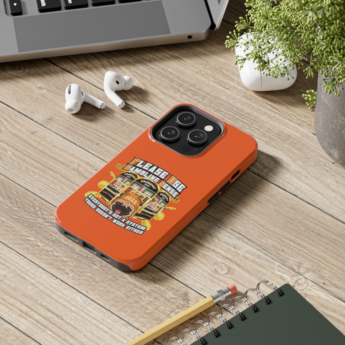 Slots “Everybody’s Got A System” Orange Wool Cap Tough Phone Cases