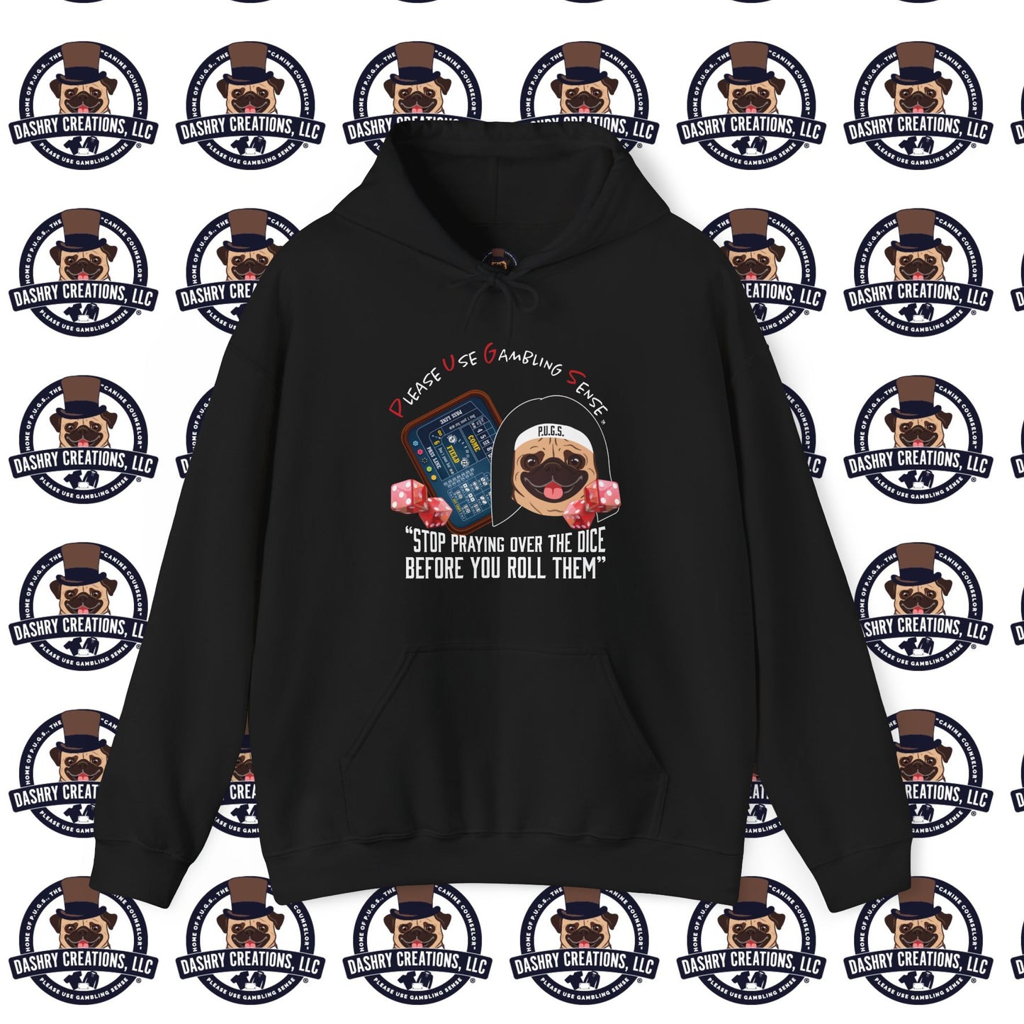 Craps “Praying Over Dice” Nun’s Veil Unisex Heavy Blend™ Hooded Sweatshirt
