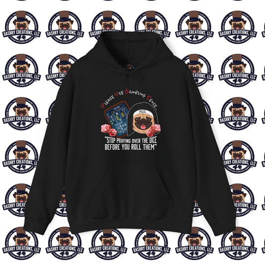 Craps “Praying Over Dice” Nun’s Veil Unisex Heavy Blend™ Hooded Sweatshirt