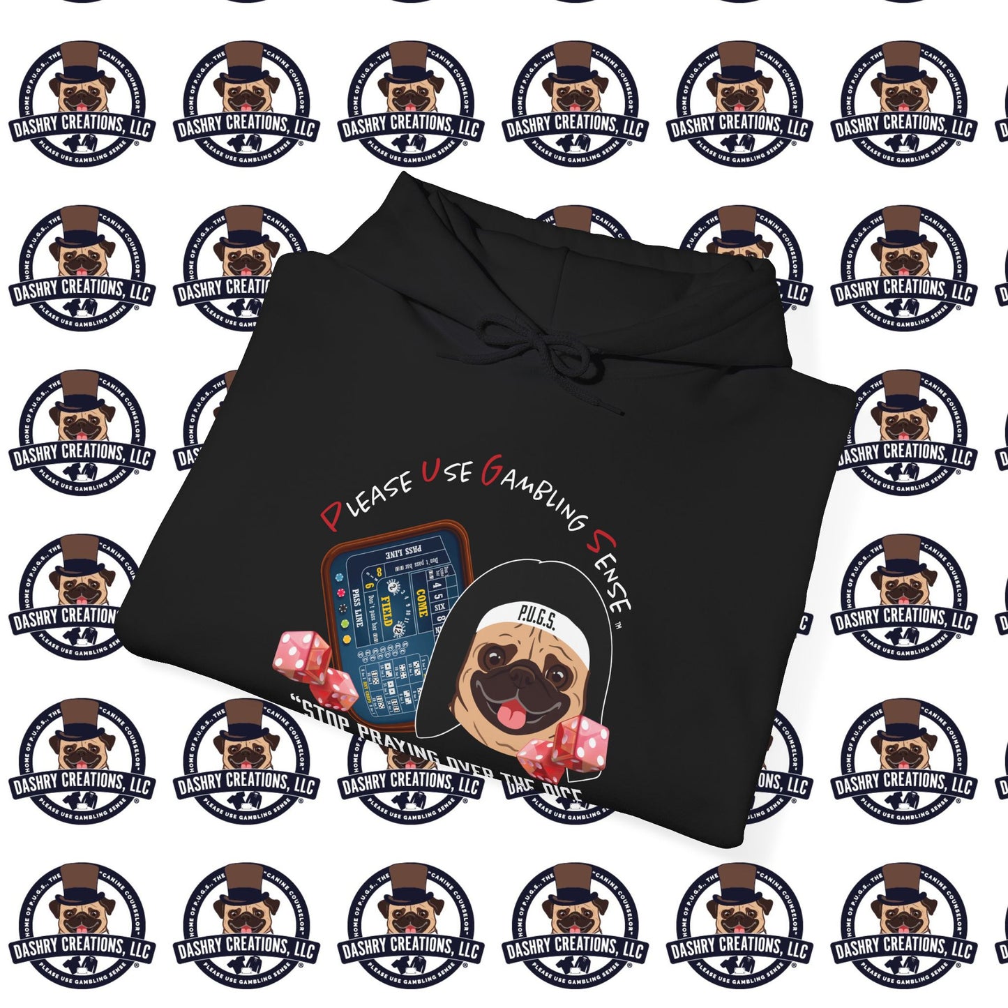 Craps “Praying Over Dice” Nun’s Veil Unisex Heavy Blend™ Hooded Sweatshirt