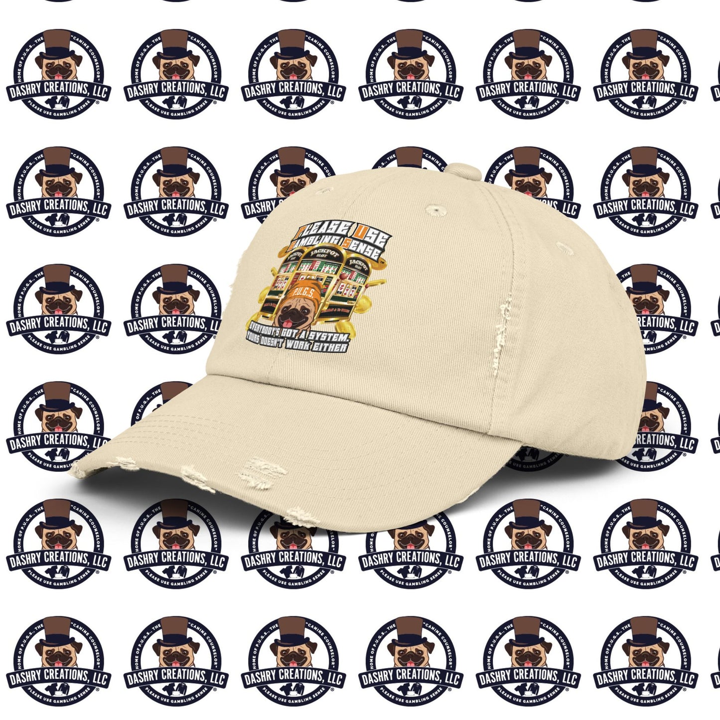 Slots “Everybody’s Got A System” Orange Wool Cap Unisex Distressed Cap