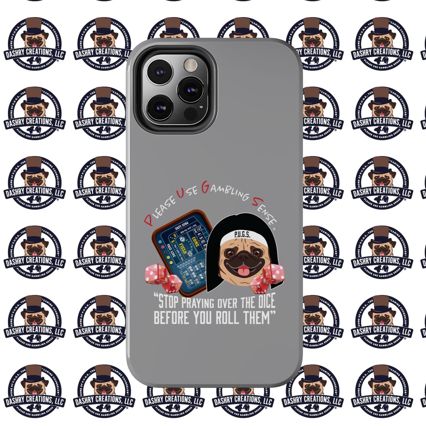 Craps “Praying Over Dice” Nun’s Veil Tough Phone Cases
