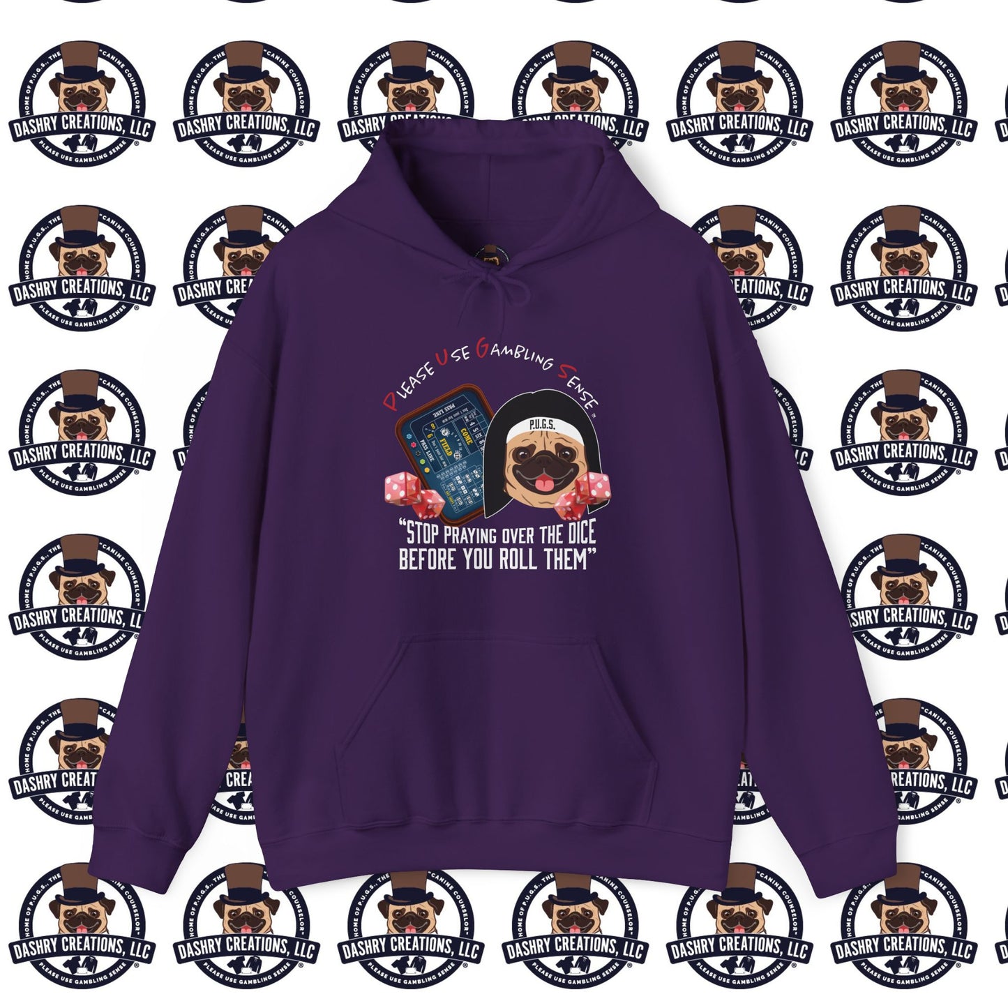 Craps “Praying Over Dice” Nun’s Veil Unisex Heavy Blend™ Hooded Sweatshirt
