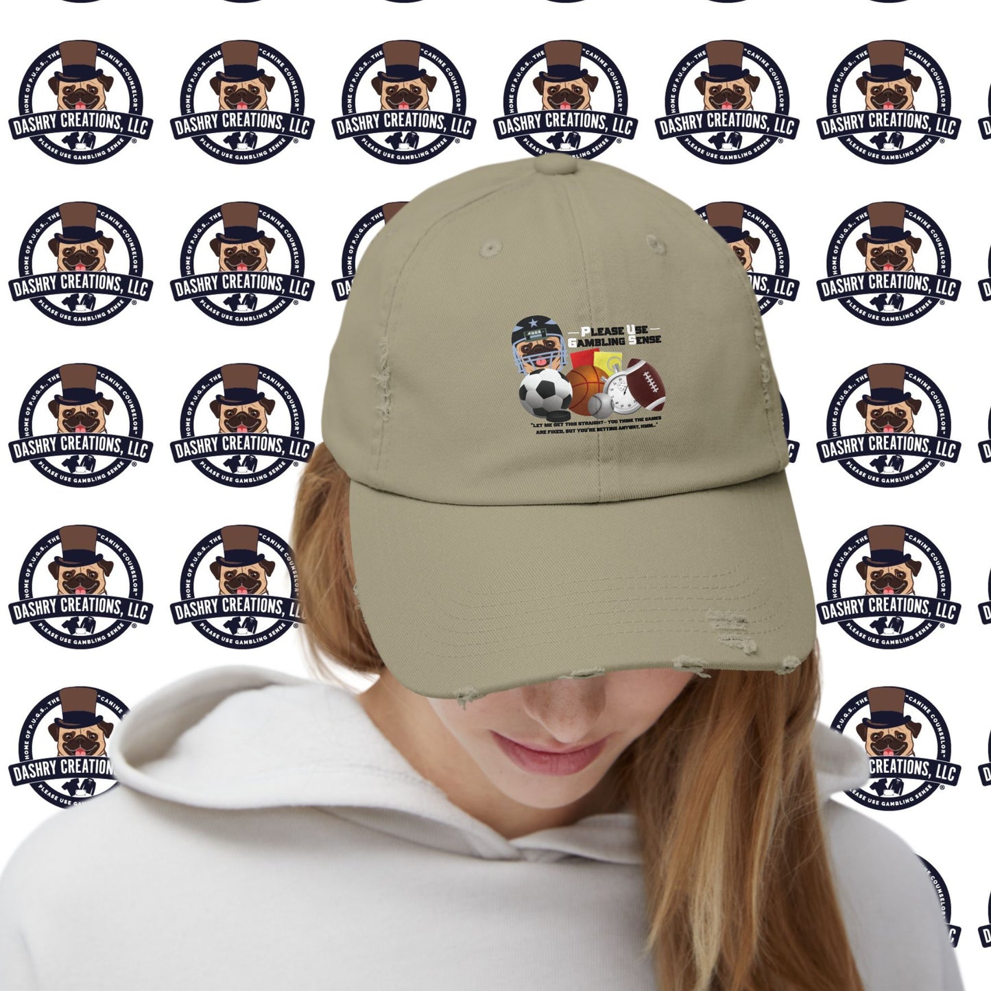 Sports Betting “Games Are Fixed” Helmet Unisex Distressed Cap