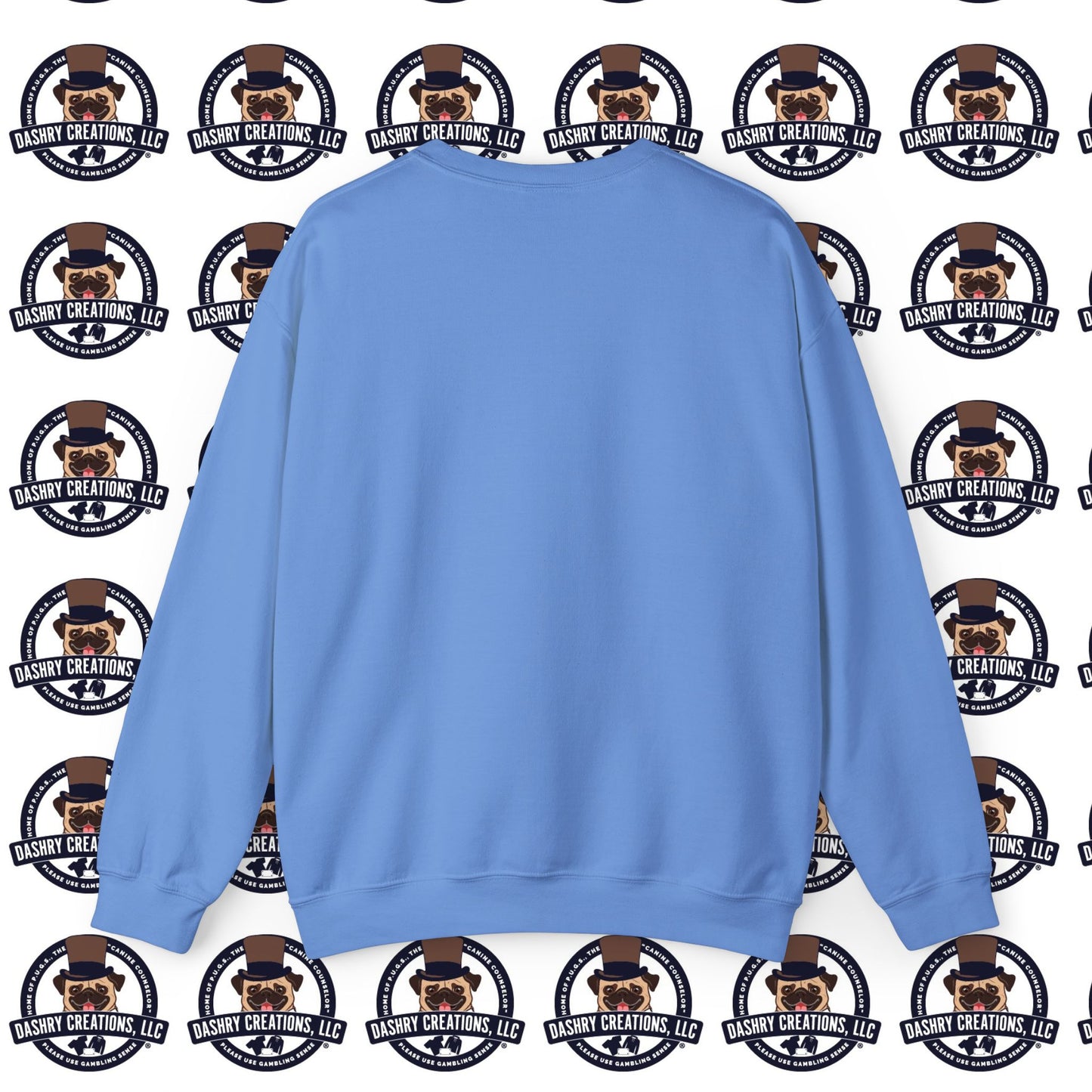 Slots “Everybody’s Got A System” Tan & White Backwards Baseball Cap Unisex Heavy Blend™ Crewneck Sweatshirt
