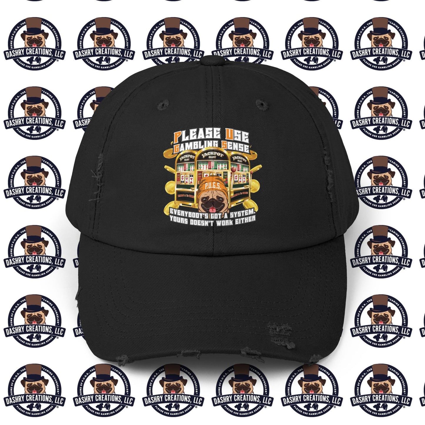 Slots “Everybody’s Got A System” Orange Wool Cap Unisex Distressed Cap