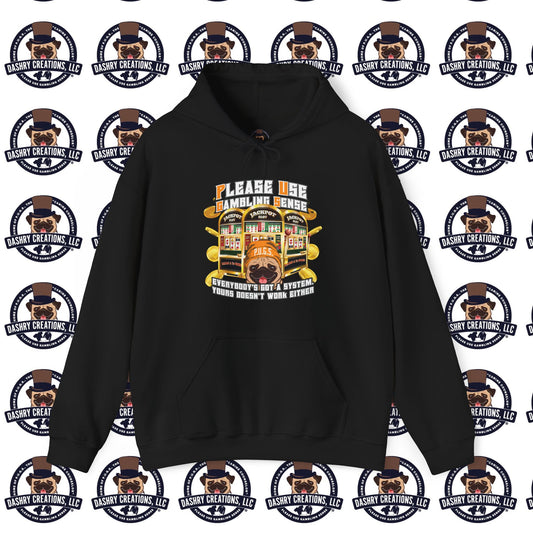 Slots “Everybody’s Got A System” Orange Wool Cap Unisex Heavy Blend™ Hooded Sweatshirt