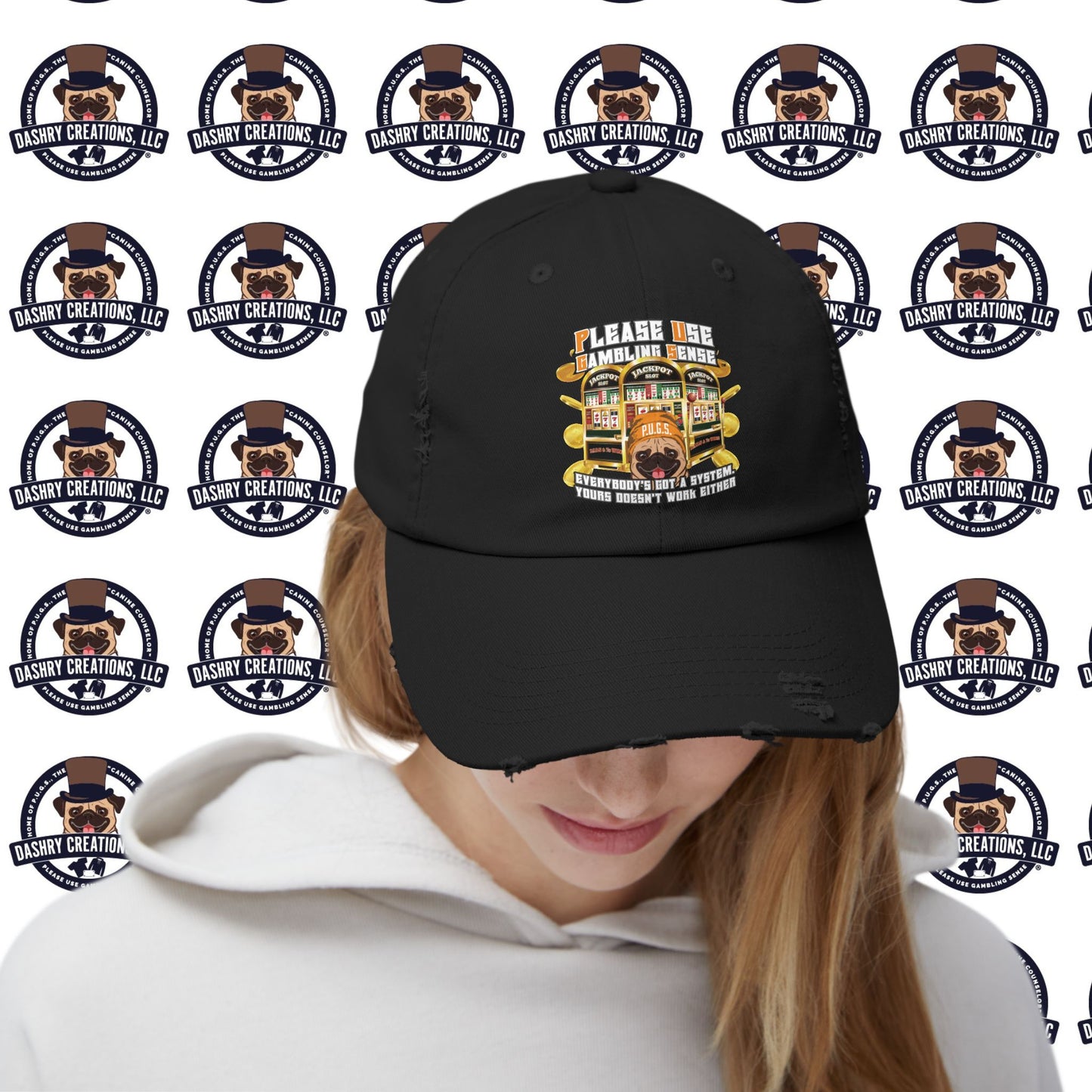 Slots “Everybody’s Got A System” Orange Wool Cap Unisex Distressed Cap