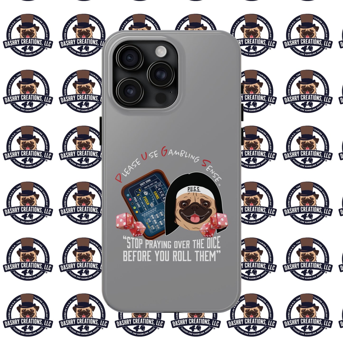 Craps “Praying Over Dice” Nun’s Veil Tough Phone Cases