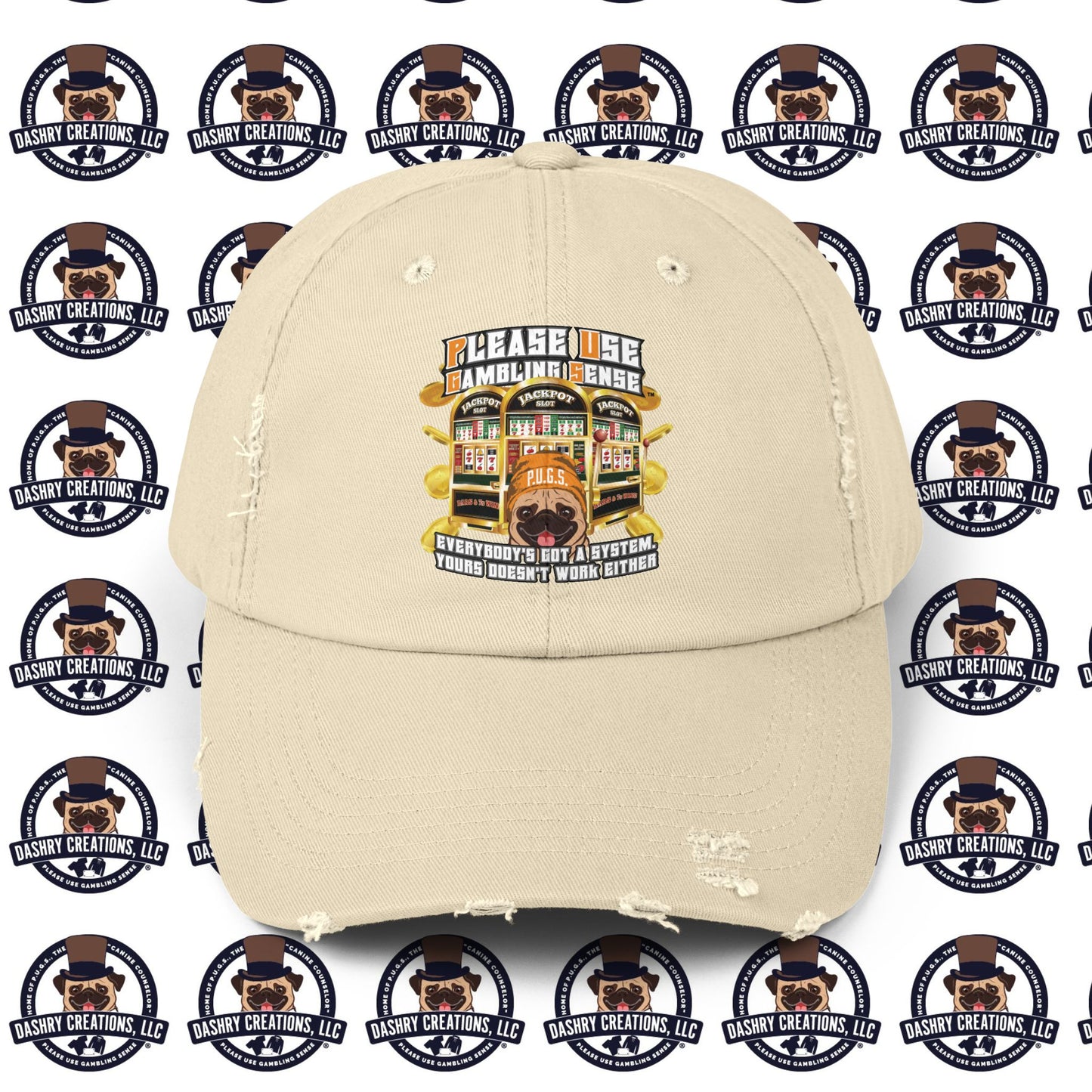 Slots “Everybody’s Got A System” Orange Wool Cap Unisex Distressed Cap