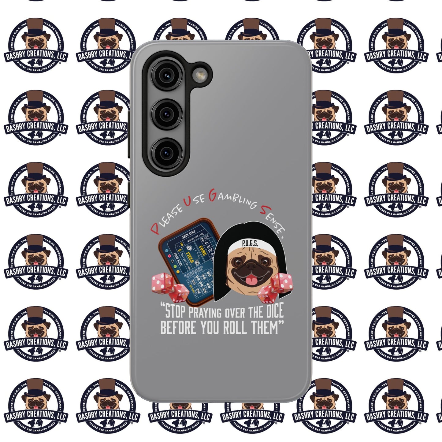 Craps “Praying Over Dice” Nun’s Veil Tough Phone Cases