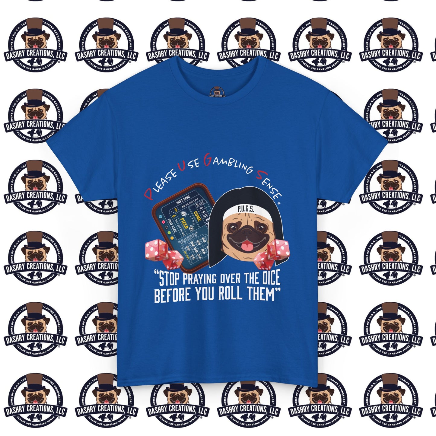 Craps “Praying Over Dice” Nun’s Veil Unisex Heavy Cotton Tee